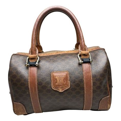 Sac seau leather handbag Celine Brown in Leather 